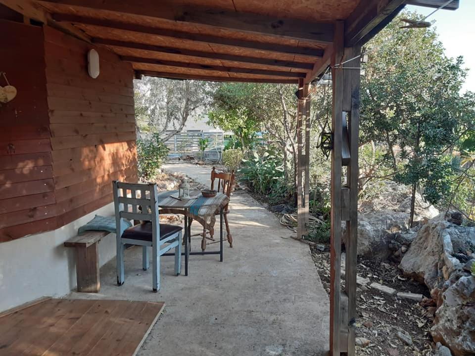 בקתת עץ בחורש במנות - דום גיאודזי - Wooden Cabin In Manot Exterior photo