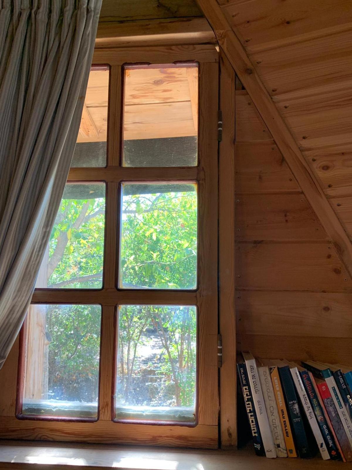 בקתת עץ בחורש במנות - דום גיאודזי - Wooden Cabin In Manot Exterior photo